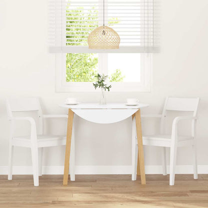 Cadeiras de jantar 2 pcs madeira de seringueira maciça branco