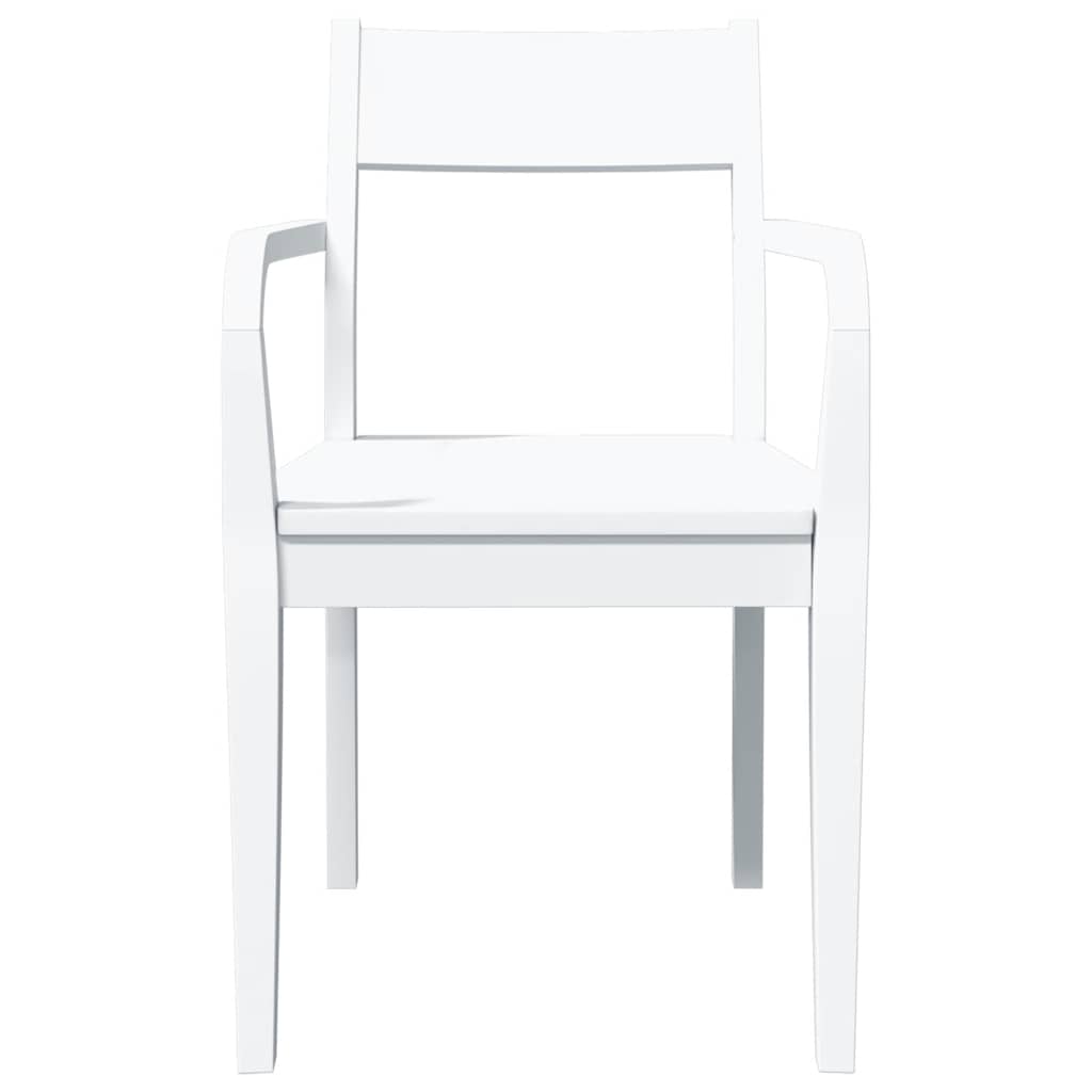 Cadeiras de jantar 2 pcs madeira de seringueira maciça branco