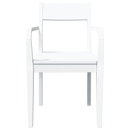 Cadeiras de jantar 2 pcs madeira de seringueira maciça branco