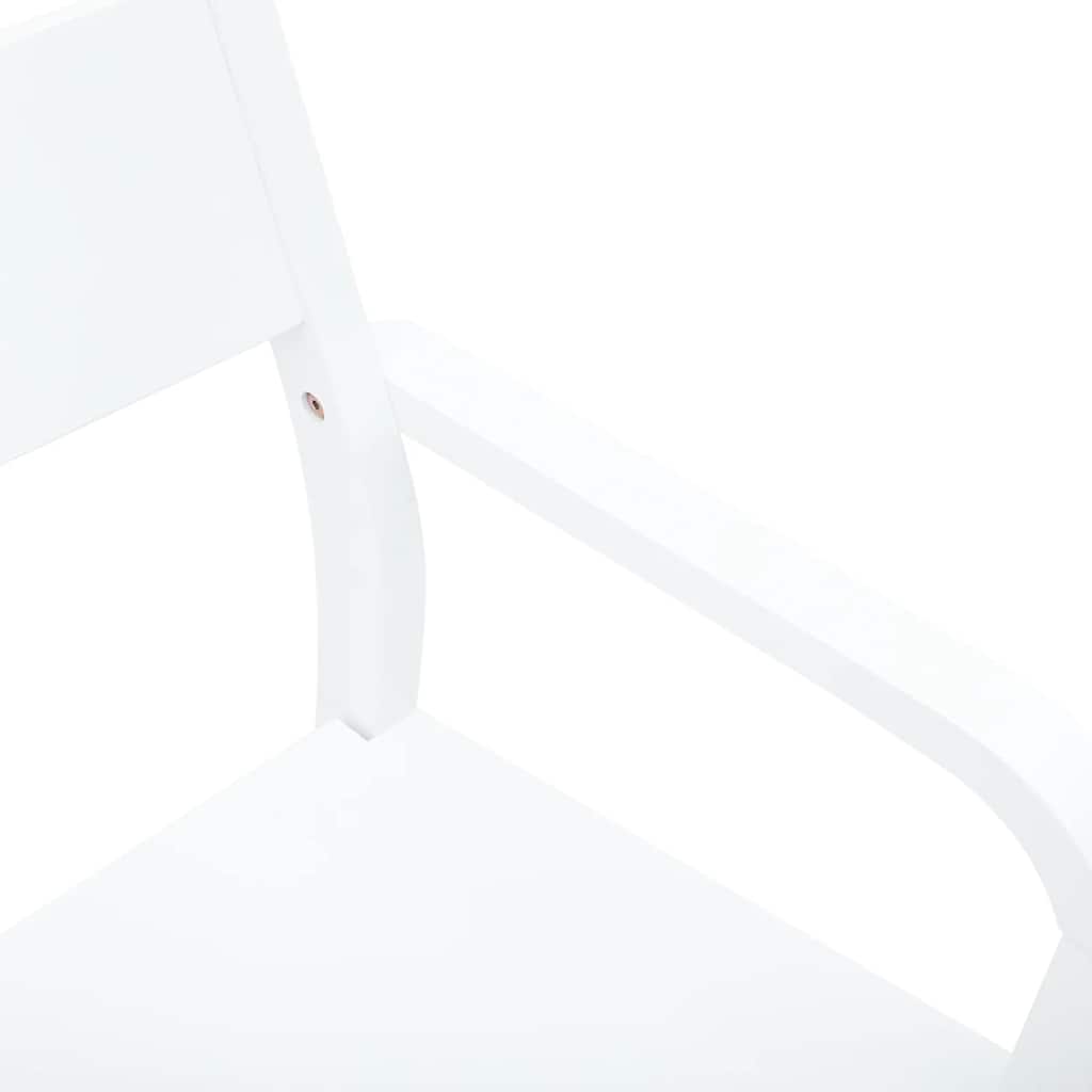 Cadeiras de jantar 2 pcs madeira de seringueira maciça branco