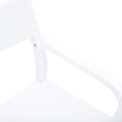 Cadeiras de jantar 2 pcs madeira de seringueira maciça branco