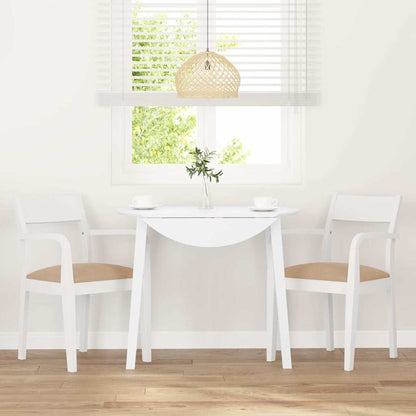 Cadeiras de jantar com almofadões 2 pcs madeira maciça branco