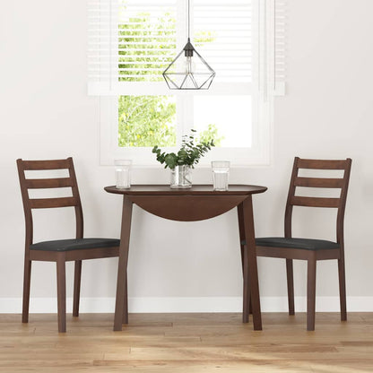 Cadeiras de jantar com almofadões 2 pcs madeira maciça castanho