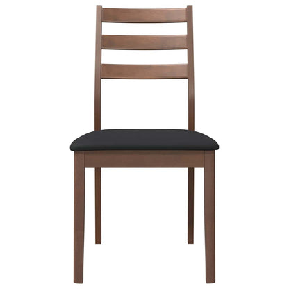 Cadeiras de jantar com almofadões 2 pcs madeira maciça castanho