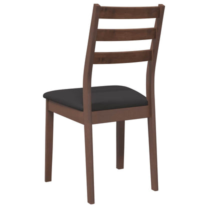Cadeiras de jantar com almofadões 2 pcs madeira maciça castanho