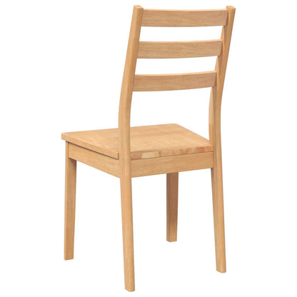 Cadeiras de jantar 2 pcs madeira seringueira maciça natural