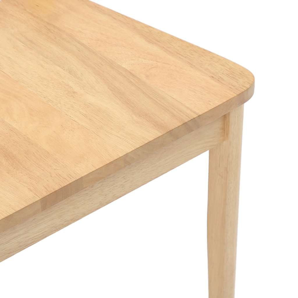 Cadeiras de jantar 2 pcs madeira seringueira maciça natural