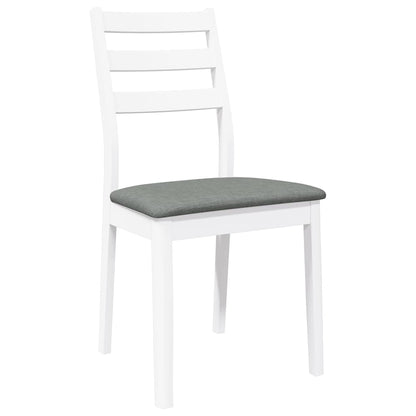 Cadeiras de jantar com almofadões 2 pcs madeira maciça branco