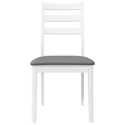 Cadeiras de jantar com almofadões 2 pcs madeira maciça branco