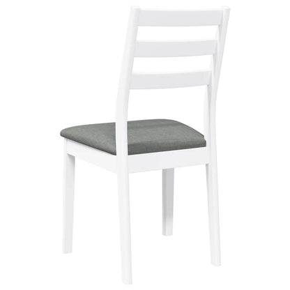 Cadeiras de jantar com almofadões 2 pcs madeira maciça branco