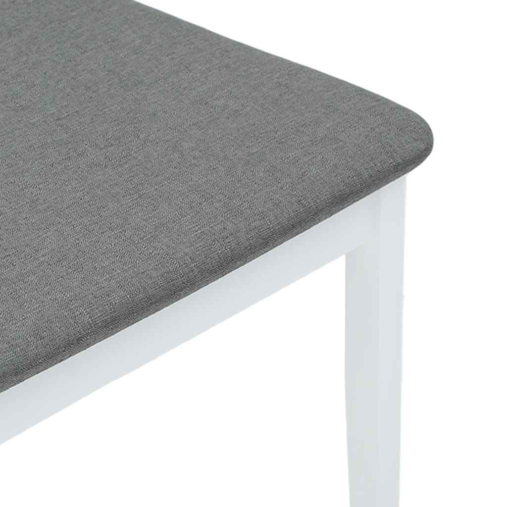 Cadeiras de jantar com almofadões 2 pcs madeira maciça branco