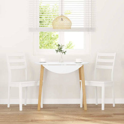 Cadeiras de jantar 2 pcs madeira de seringueira maciça branco