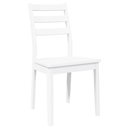 Cadeiras de jantar 2 pcs madeira de seringueira maciça branco