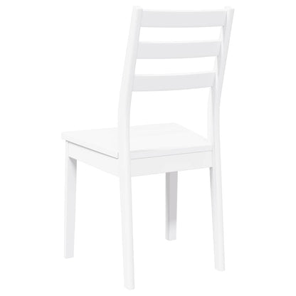 Cadeiras de jantar 2 pcs madeira de seringueira maciça branco
