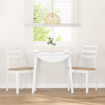 Cadeiras de jantar com almofadões 2 pcs madeira maciça branco