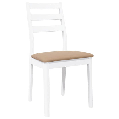 Cadeiras de jantar com almofadões 2 pcs madeira maciça branco