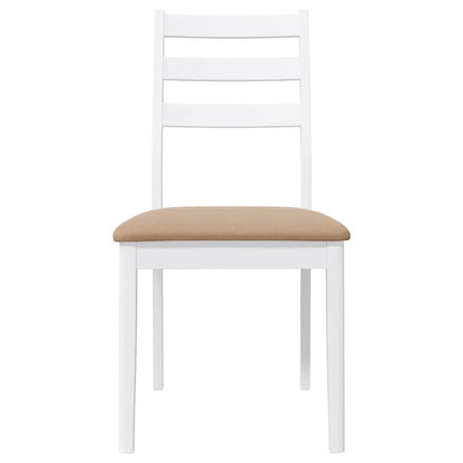 Cadeiras de jantar com almofadões 2 pcs madeira maciça branco