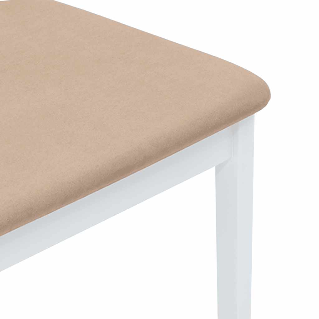 Cadeiras de jantar com almofadões 2 pcs madeira maciça branco
