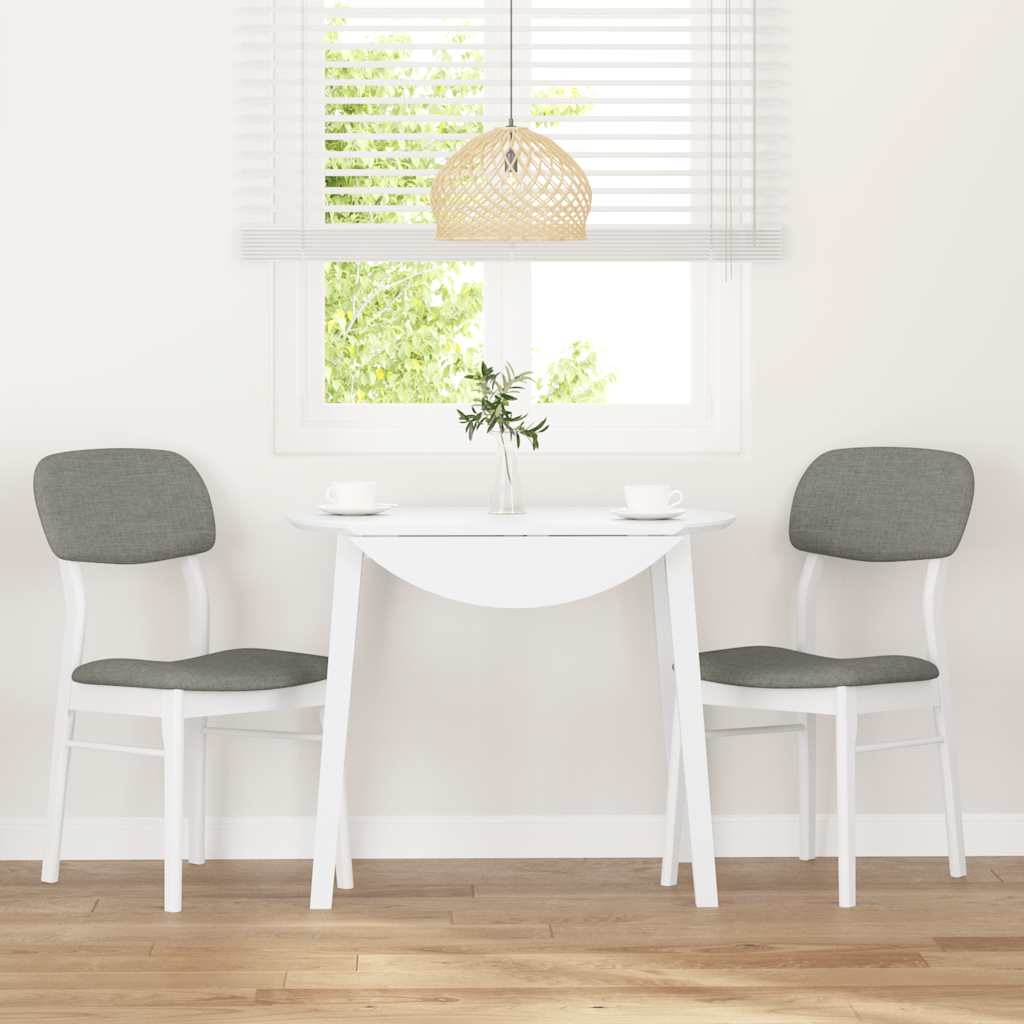 Cadeiras de jantar com almofadões 2 pcs madeira maciça branco