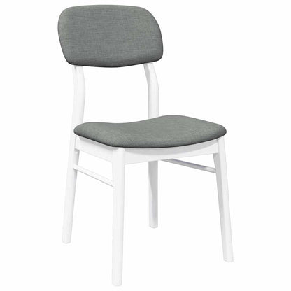 Cadeiras de jantar com almofadões 2 pcs madeira maciça branco