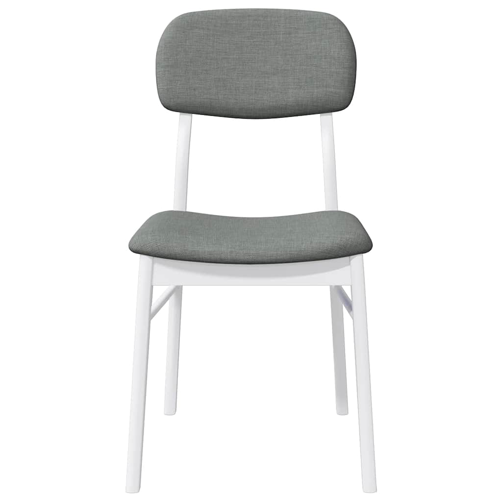 Cadeiras de jantar com almofadões 2 pcs madeira maciça branco