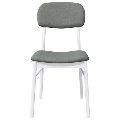 Cadeiras de jantar com almofadões 2 pcs madeira maciça branco
