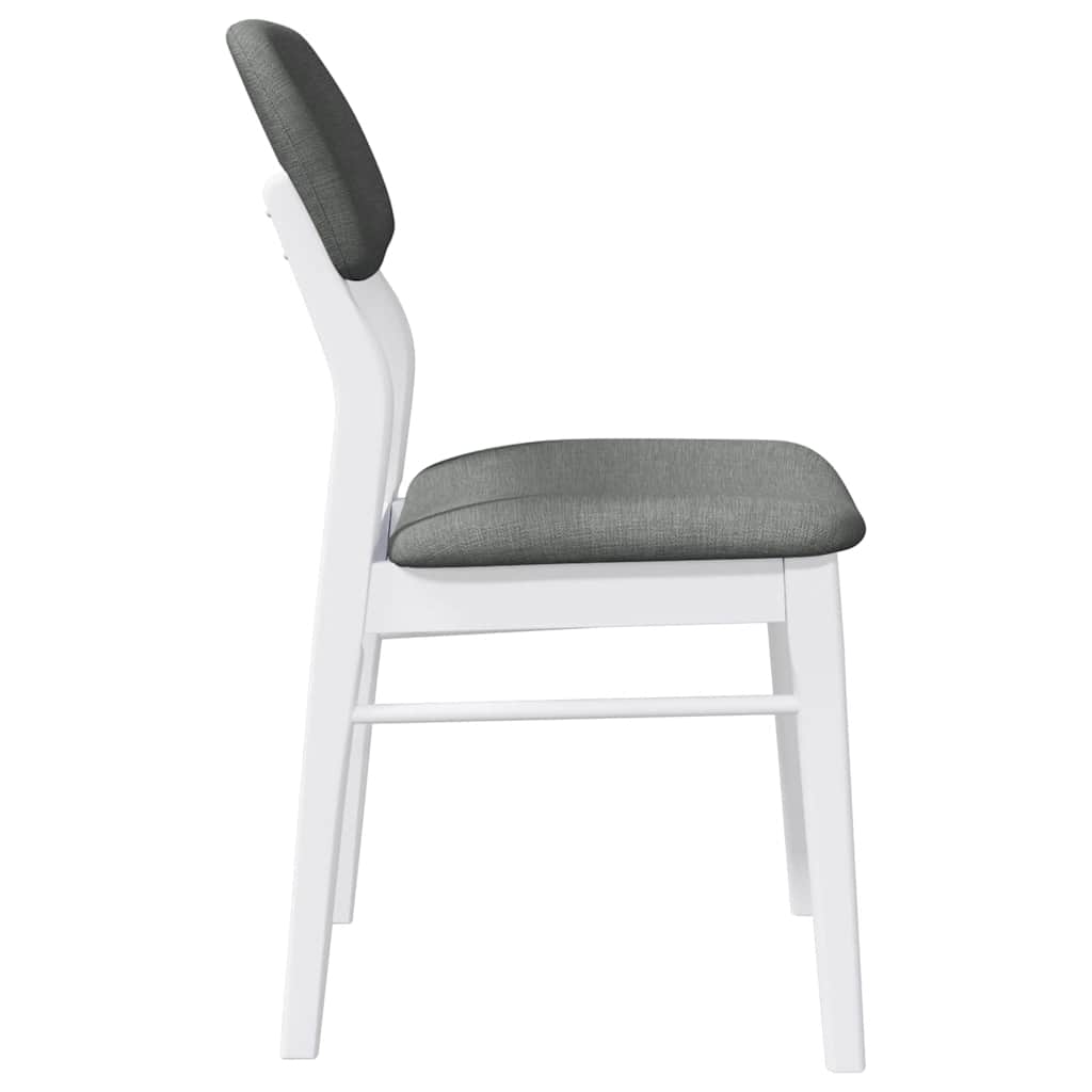 Cadeiras de jantar com almofadões 2 pcs madeira maciça branco