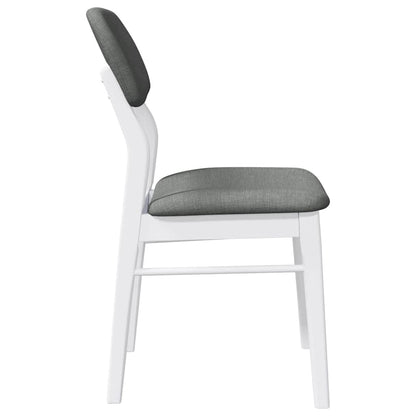 Cadeiras de jantar com almofadões 2 pcs madeira maciça branco