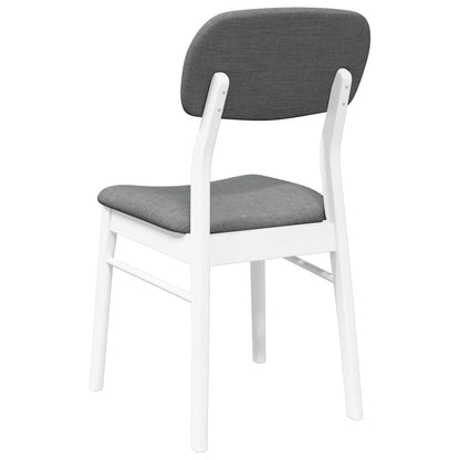 Cadeiras de jantar com almofadões 2 pcs madeira maciça branco