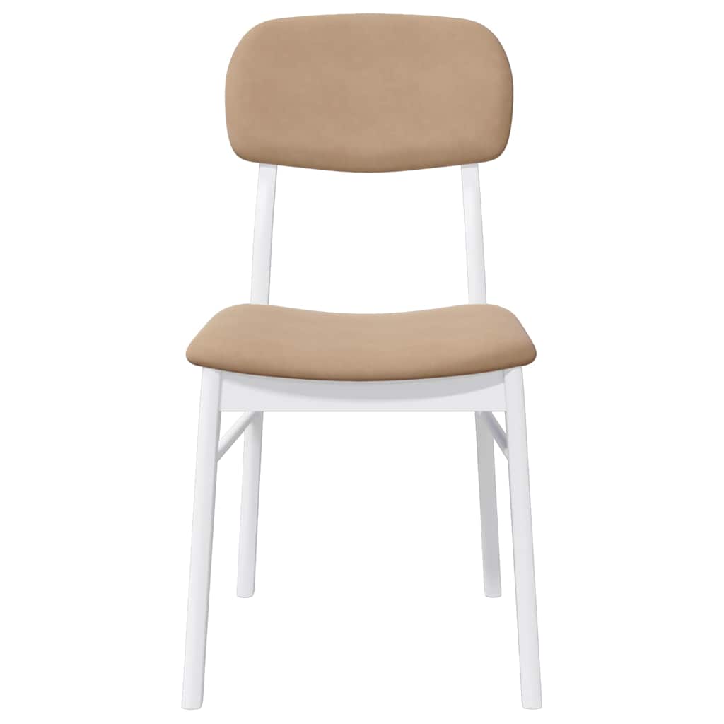 Cadeiras de jantar com almofadões 2 pcs madeira maciça branco