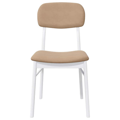 Cadeiras de jantar com almofadões 2 pcs madeira maciça branco