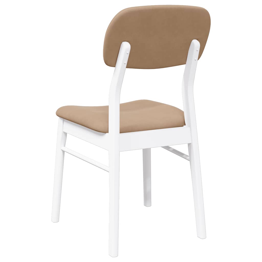 Cadeiras de jantar com almofadões 2 pcs madeira maciça branco
