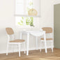 Cadeiras de jantar com almofadões 2 pcs madeira maciça branco