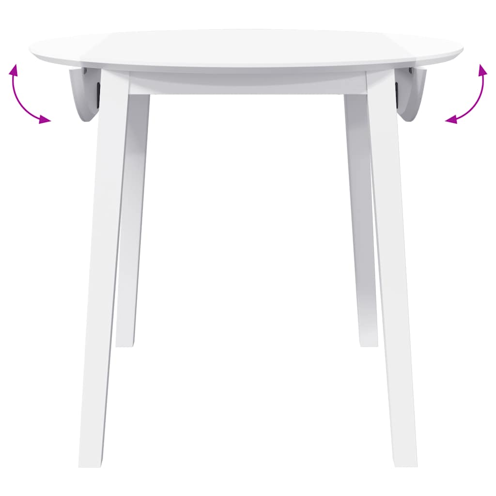 Mesa de jantar madeira seringueira maciça branco