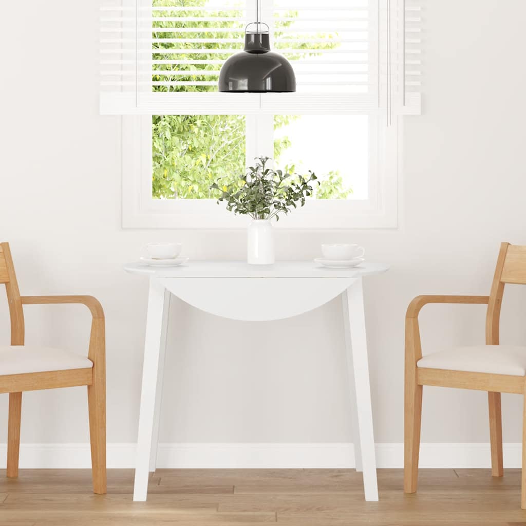 Mesa de jantar madeira seringueira maciça branco