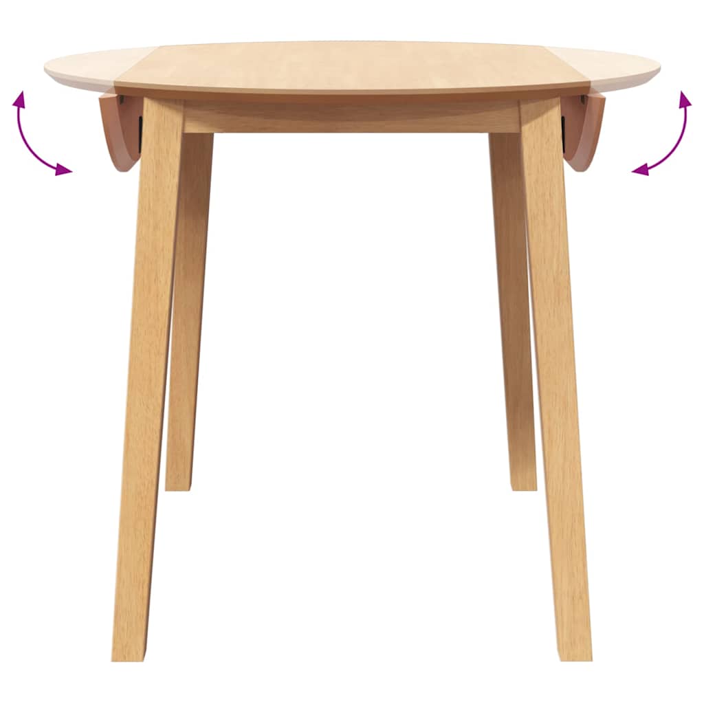 Mesa de jantar madeira seringueira maciça Natural