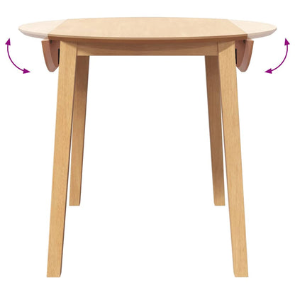 Mesa de jantar madeira seringueira maciça Natural