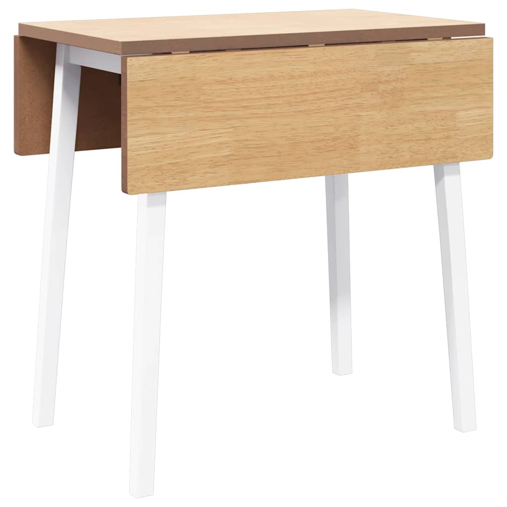 Mesa de jantar madeira seringueira maciça branco