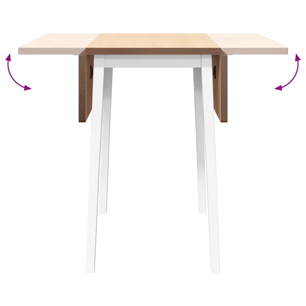 Mesa de jantar madeira seringueira maciça branco