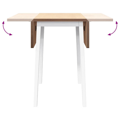 Mesa de jantar madeira seringueira maciça branco