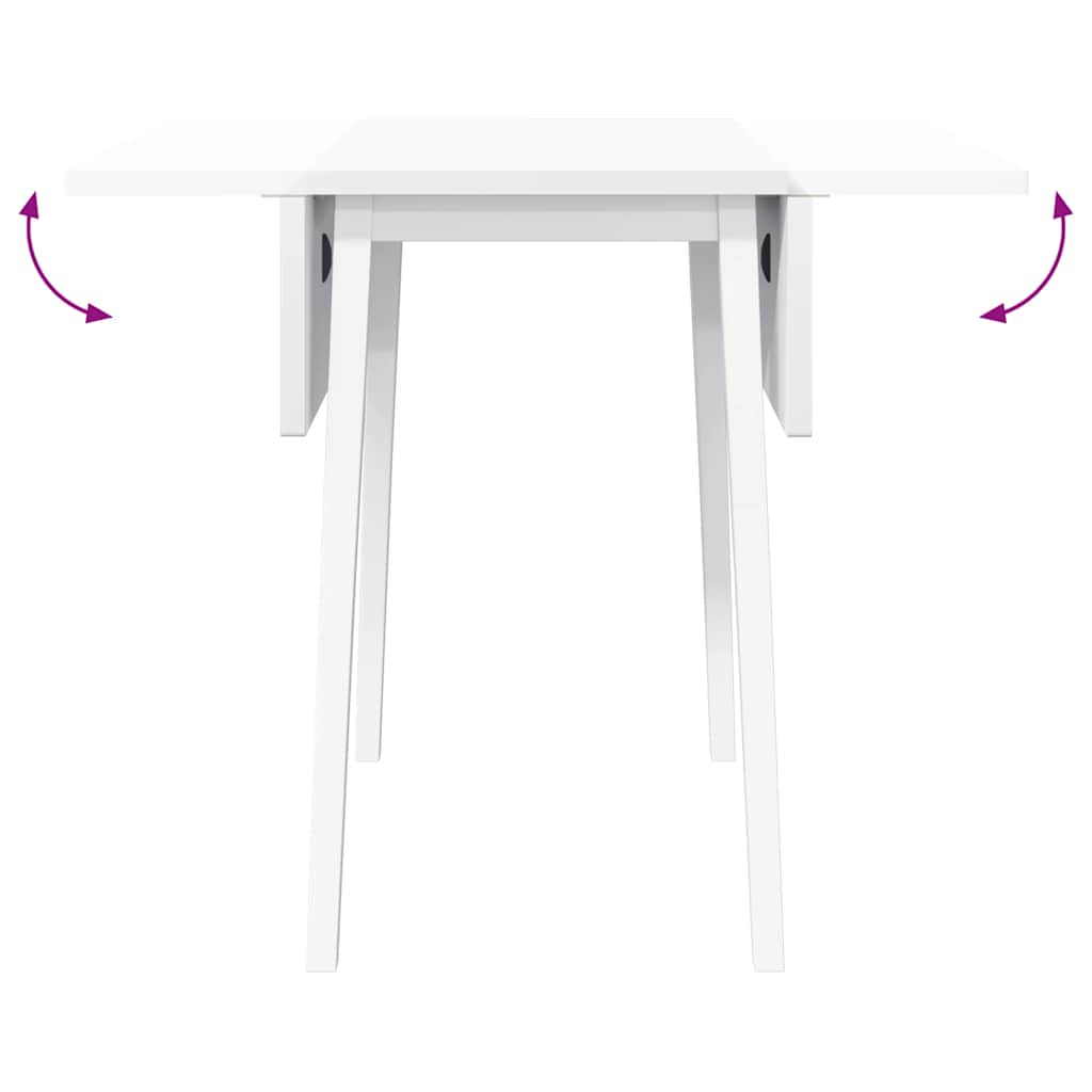 Mesa de jantar madeira seringueira maciça branco