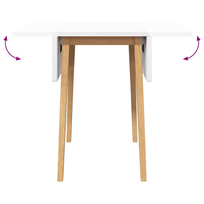 Mesa de jantar madeira seringueira maciça Natural