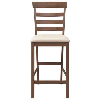 Bancos de bar com almofadões 2pcs madeira de seringueira maciça