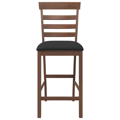 Bancos de bar com almofadões 2pcs madeira de seringueira maciça