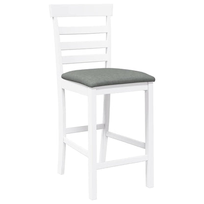 Bancos de bar com almofadões 2pcs madeira de seringueira maciça