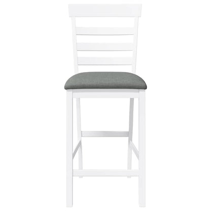 Bancos de bar com almofadões 2pcs madeira de seringueira maciça