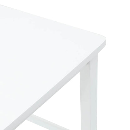 Bancos de bar 2 pcs madeira de seringueira maciça branco