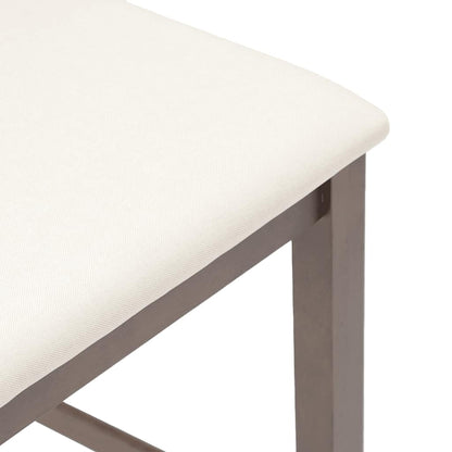 Bancos de bar com almofadões 2pcs madeira de seringueira maciça