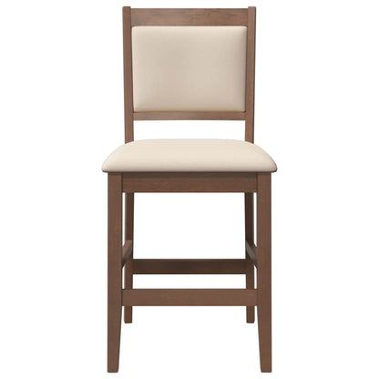 Bancos de bar com almofadões 2pcs madeira de seringueira maciça