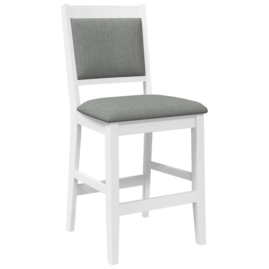 Bancos de bar com almofadões 2pcs madeira de seringueira maciça